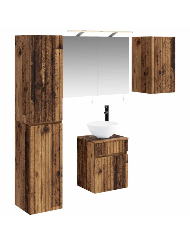 Set di Armadi da Bagno 5 pcs Legno antico 40 x 10,5 x 60,5 cm