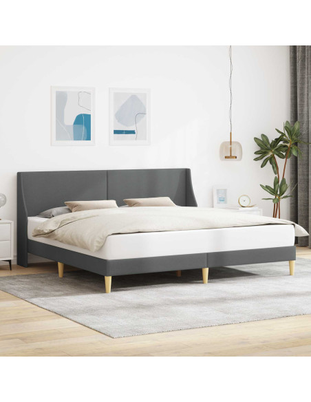 Struttura del letto Grigio Scuro 183 x 213 cm Tessuto