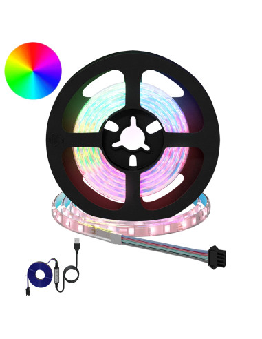Striscia LED 12 pcs Nero e trasparente 1200 mm Rame e plastica