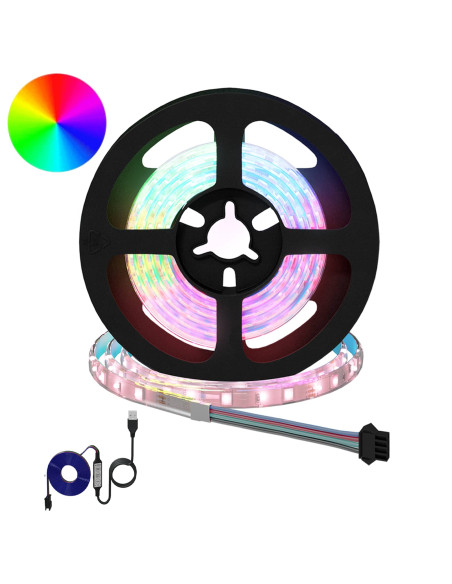 Striscia LED 12 pcs Nero e trasparente 1200 mm Rame e plastica
