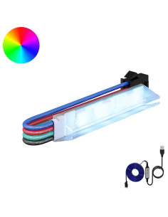 Striscia LED 12 pcs Nero e Bianco 1745 mm Rame e plastica