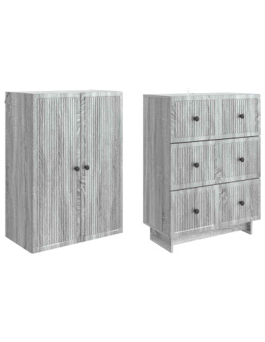 Set di armadi 2 pcs 66 x 34,5 x 90 cm Legno ingegnerizzato