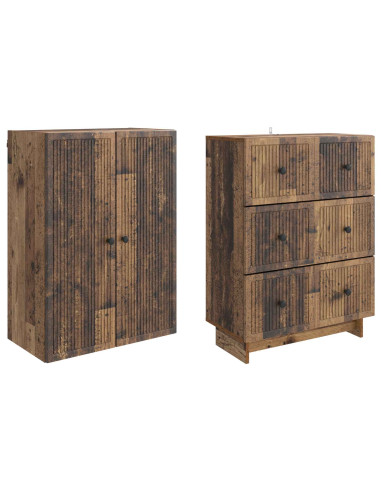 Set di armadi 2 pcs 66 x 34,5 x 90 cm Legno ingegnerizzato
