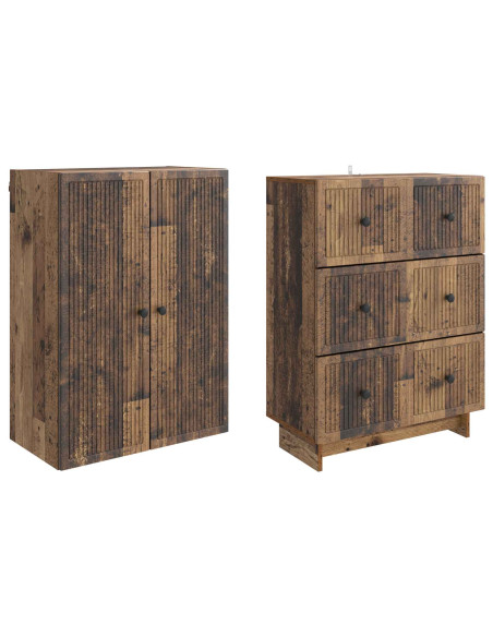 Set di armadi 2 pcs 66 x 34,5 x 90 cm Legno ingegnerizzato