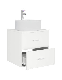 Mobile Lavabo da Parete Bianco 49,5 x 44,5 x 65 cm 2