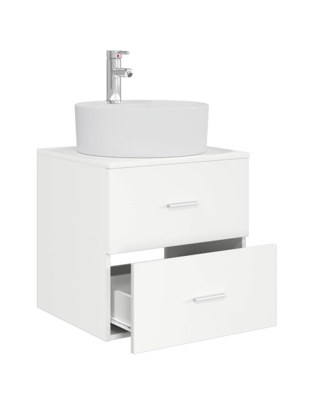 Mobile Lavabo da Parete Bianco 49,5 x 44,5 x 65 cm