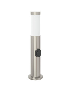 Lampada a paletto con presa elettrica 50 cm Acciaio Inox IP44 2