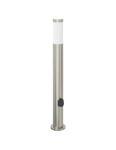 Lampada a paletto con presa elettrica 80 cm Acciaio Inox IP44 2