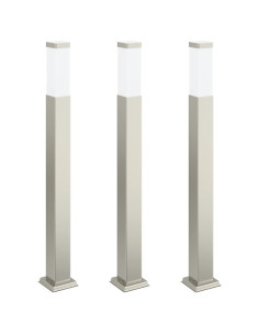 Lampioni a palo 3 pz 80 cm Acciaio Inox IP44 2