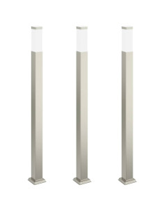 Lampioni a palo 3 pz 110 cm Acciaio Inox IP44 2