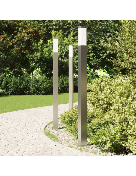 Lampioni a palo 3 pz 110 cm Acciaio Inox IP44
