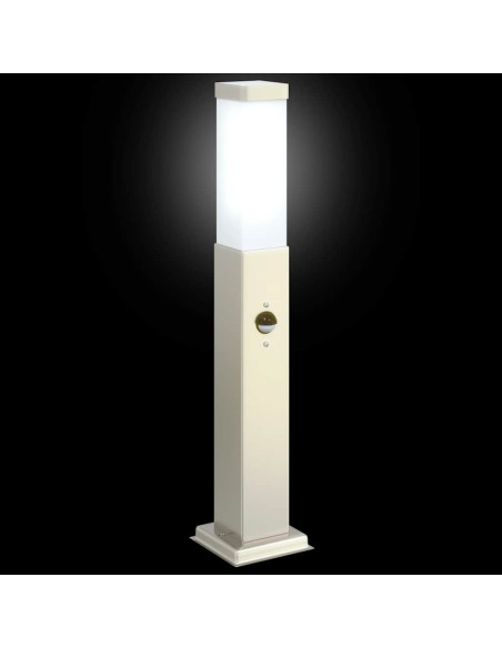 Lampioni a paletto con sensore 3 pz 50 cm Acciaio Inox IP44