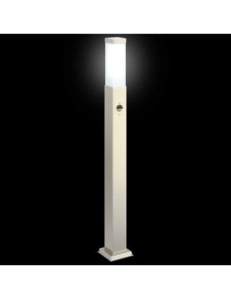Lampioni a dissuasore con sensore 3 pz 80 cm Acciaio Inox IP44
