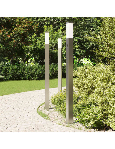 Lampioni a paletto con sensore 3 pz 110 cm Acciaio Inox IP44