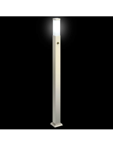 Lampioni a paletto con sensore 3 pz 110 cm Acciaio Inox IP44