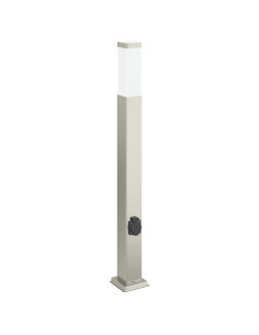 Lampada a paletto con presa elettrica 80 cm Acciaio Inox IP44 2