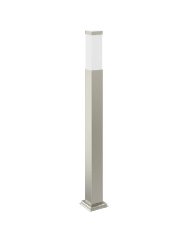 Lampada a paletto con presa elettrica 80 cm Acciaio Inox IP44