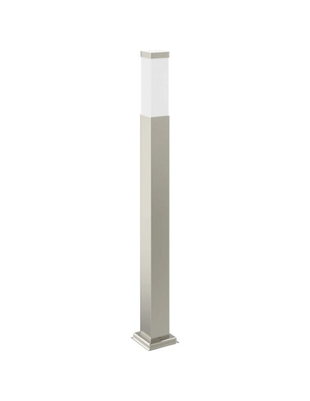 Lampada a paletto con presa elettrica 80 cm Acciaio Inox IP44