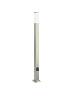 Lampada a paletto con presa elettrica 110 cm Acciaio Inox IP44 2