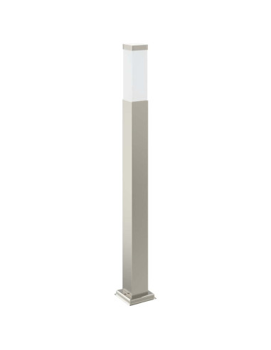 Lampada a paletto con sensore e presa 80 cm Acciaio Inox IP44