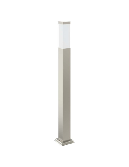 Lampada a paletto con sensore e presa 80 cm Acciaio Inox IP44