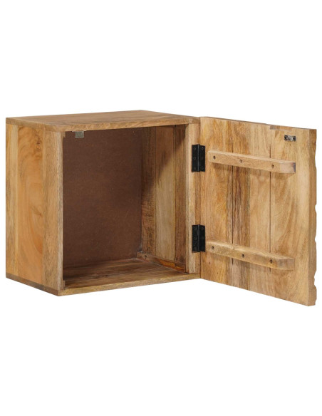 Comodino a muro fatto a mano Marrone Teak 40x30x40 cm