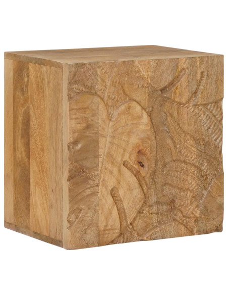 Comodino a muro fatto a mano Marrone Teak 40x30x40 cm