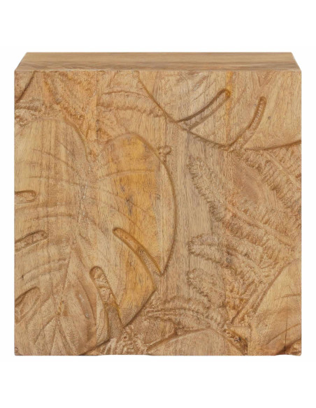 Comodino a muro fatto a mano Marrone Teak 40x30x40 cm