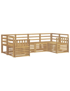 Set di divani da esterno 6 pcs Bianco 245 x 128,5 x 73 cm 2