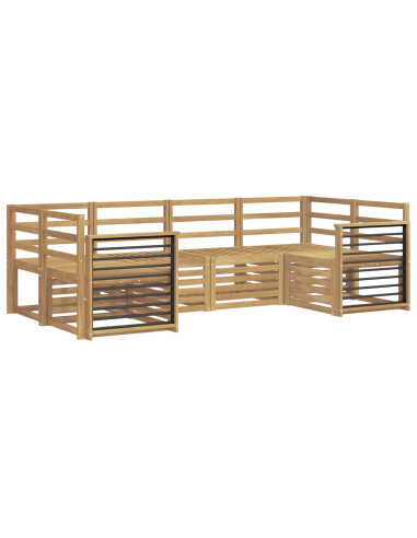 Set di divani da esterno 6 pcs Bianco 245 x 128,5 x 73 cm