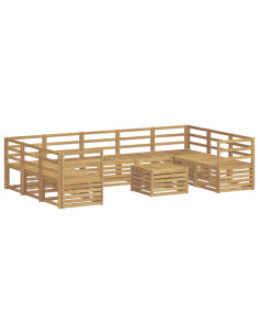 Set di divani da esterno 10 pcs Bianco 59 x 59 x 37 cm 2
