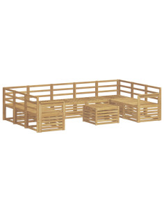 Set di divani da esterno 10 pcs Bianco 59 x 59 x 37 cm 2