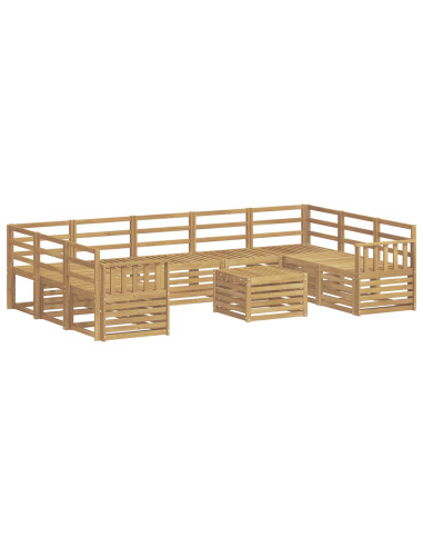 Set di divani da esterno 10 pcs Bianco 59 x 59 x 37 cm