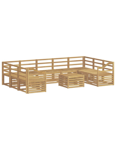 Set di divani da esterno 10 pcs Bianco 59 x 59 x 37 cm