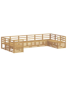 Set di divani da esterno 10 pcs Bianco 363 x 185,5 x 73 cm 2