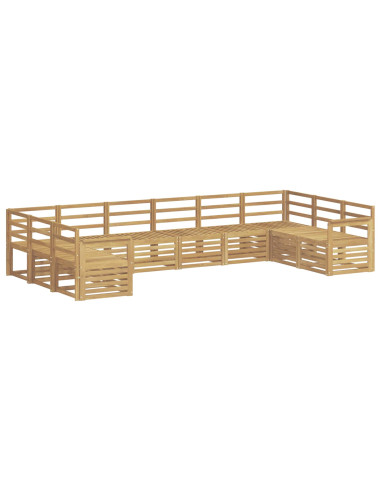 Set di divani da esterno 10 pcs Bianco 363 x 187,5 x 73 cm