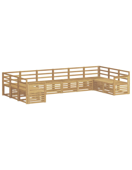 Set di divani da esterno 10 pcs Bianco 363 x 187,5 x 73 cm