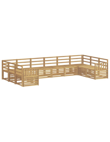 Set di divani da esterno 10 pcs Bianco 363 x 187,5 x 73 cm