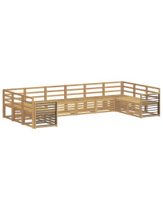 Set di divani da esterno 10 pcs Bianco 363 x 187,5 x 73 cm 2
