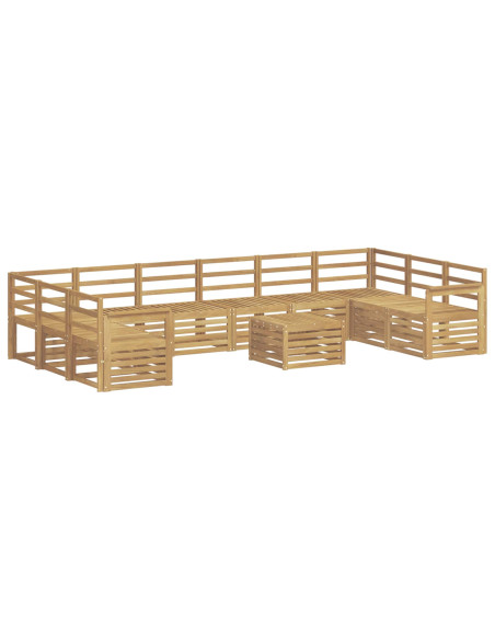 Set di divani da esterno 11 pcs Bianco 59 x 59 x 37 cm