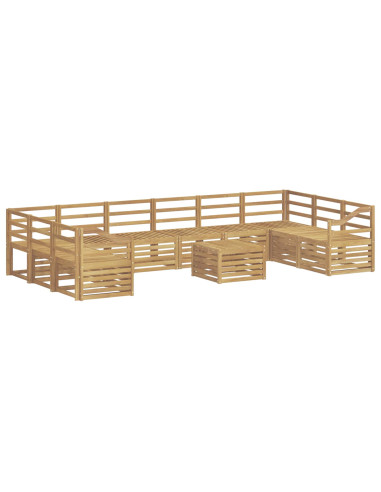 Set di divani da esterno 11 pcs Bianco 59 x 59 x 37 cm