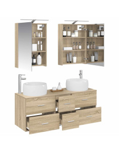 Set di mobili per il bagno 5 pcs Rovere Sonoma 2