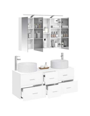 Set di mobili per il bagno 4 pcs Bianco