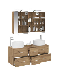 Set di mobili per il bagno 4 pcs Rovere Artigianale 2