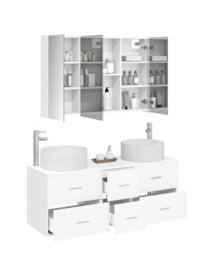 Set di mobili per il bagno 4 pcs Bianco 2