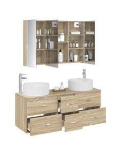 Set di mobili per il bagno 4 pcs Rovere Sonoma 2