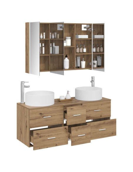 Set di mobili per il bagno 4 pcs Rovere Artigianale