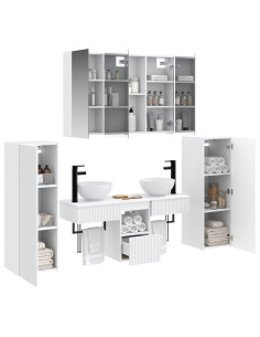 Set di mobili per il bagno 6 pcs Bianco 2