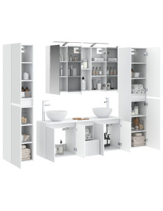 Set di mobili per il bagno 6 pcs Bianco 2