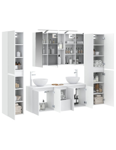 Set di mobili per il bagno 6 pcs Bianco
